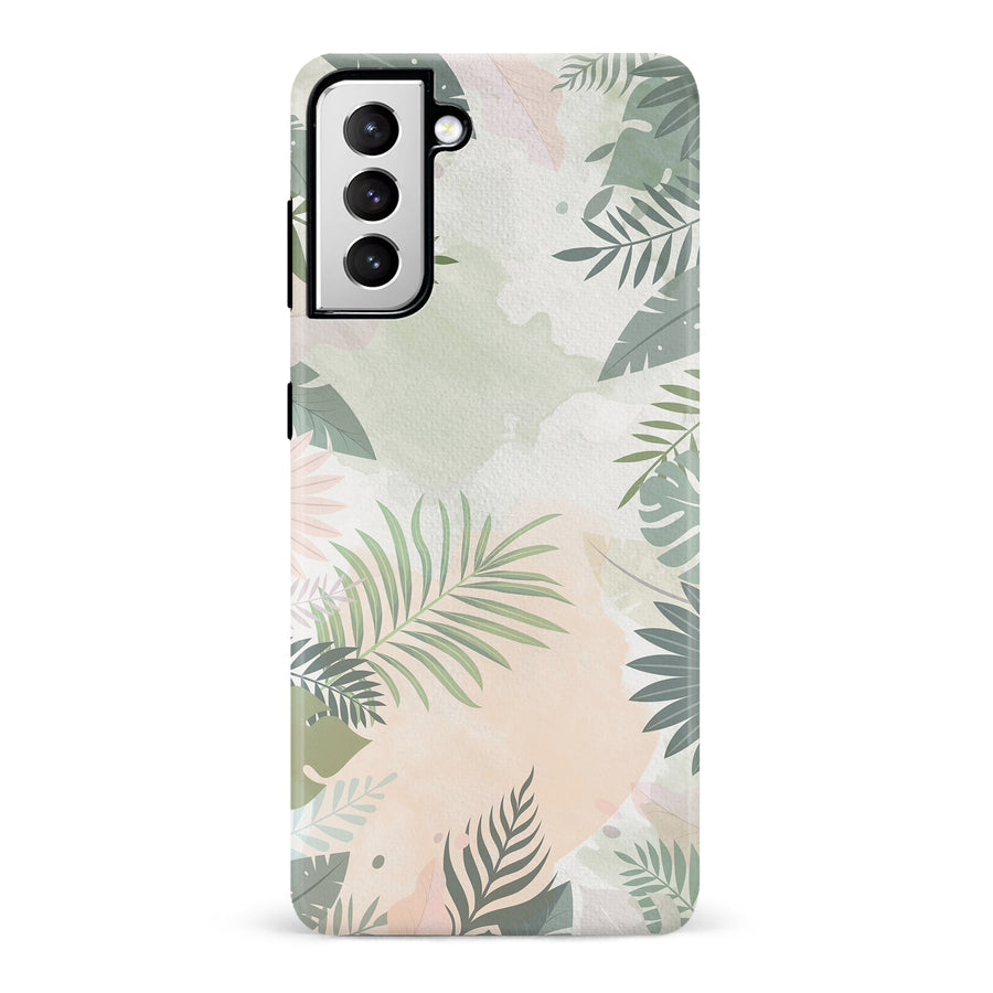Samsung Galaxy S21 Tropical Arts Phone Case in Green