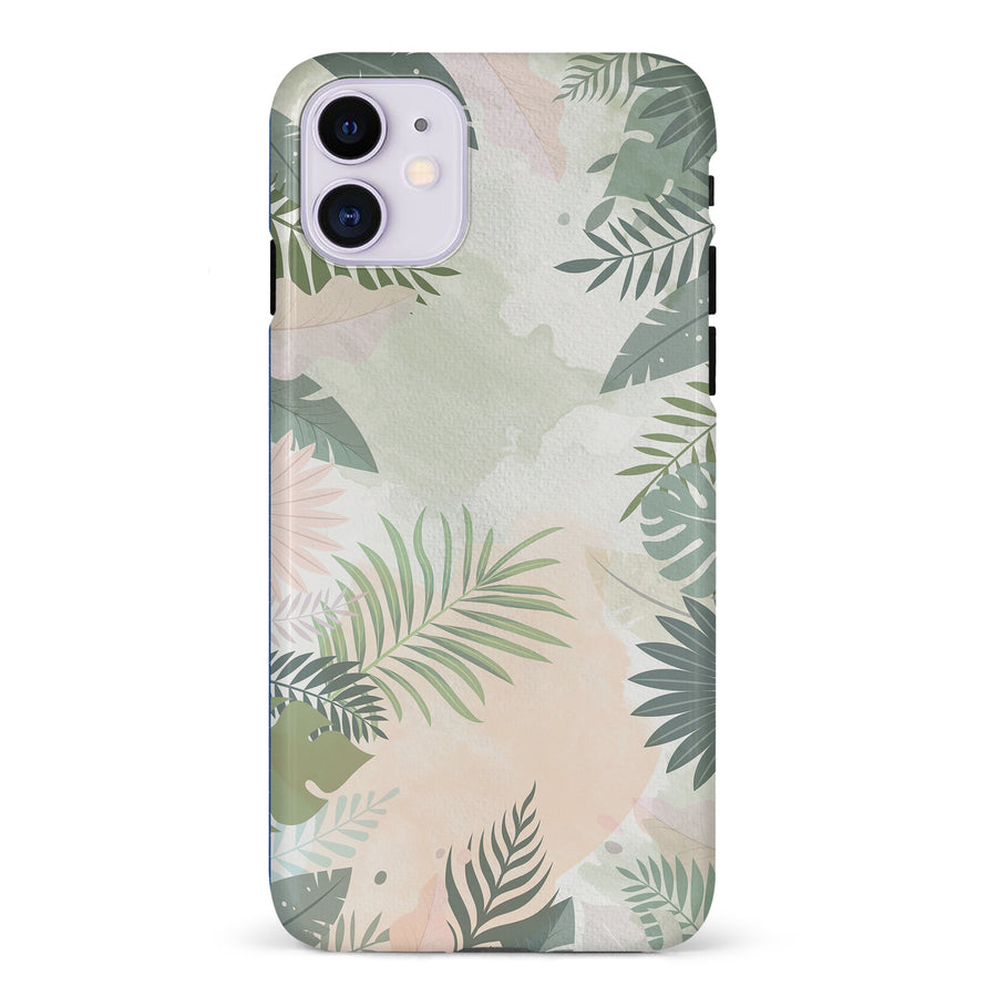 iPhone 11 Tropical Arts Phone Case in Green