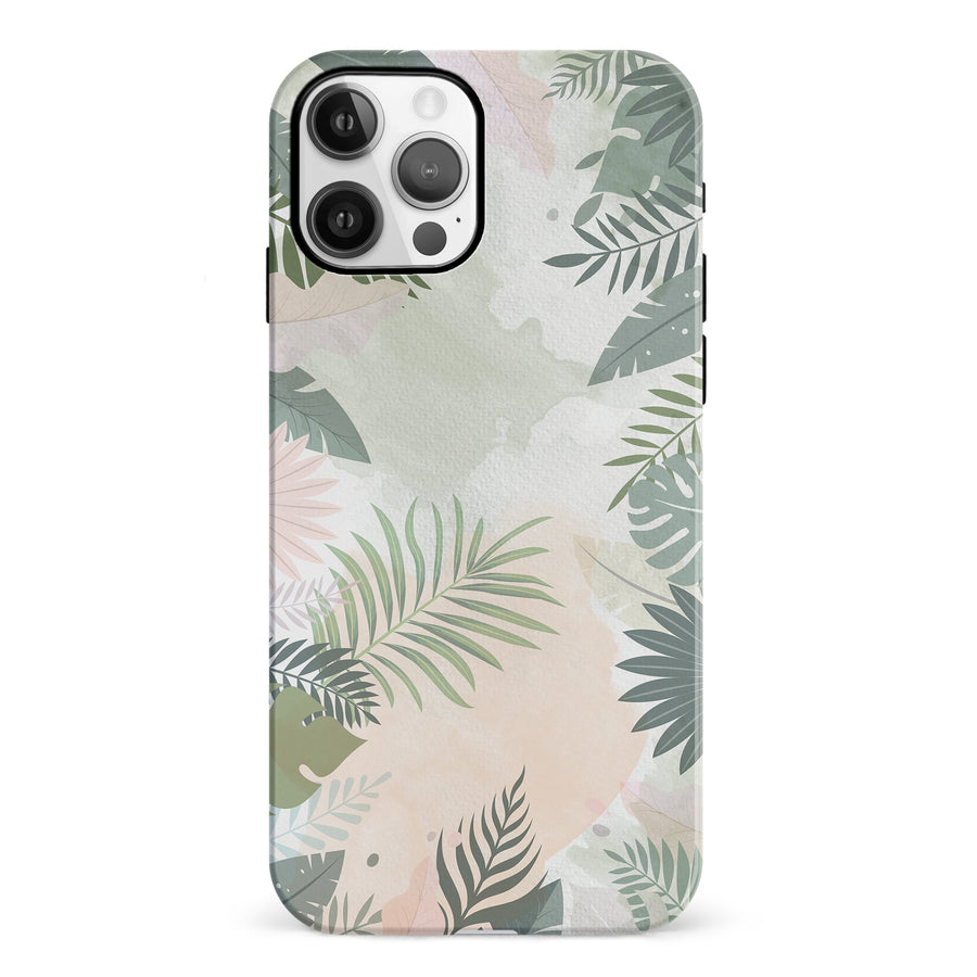 iPhone 12 Tropical Arts Phone Case in Green