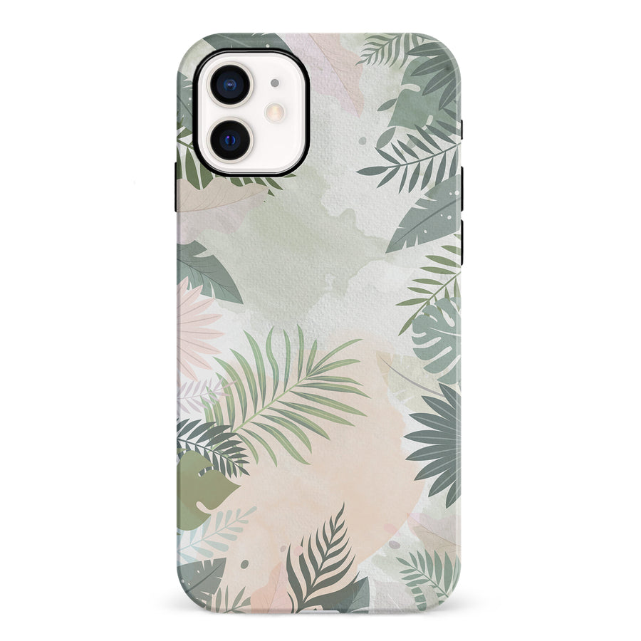 iPhone 12 Mini Tropical Arts Phone Case in Green