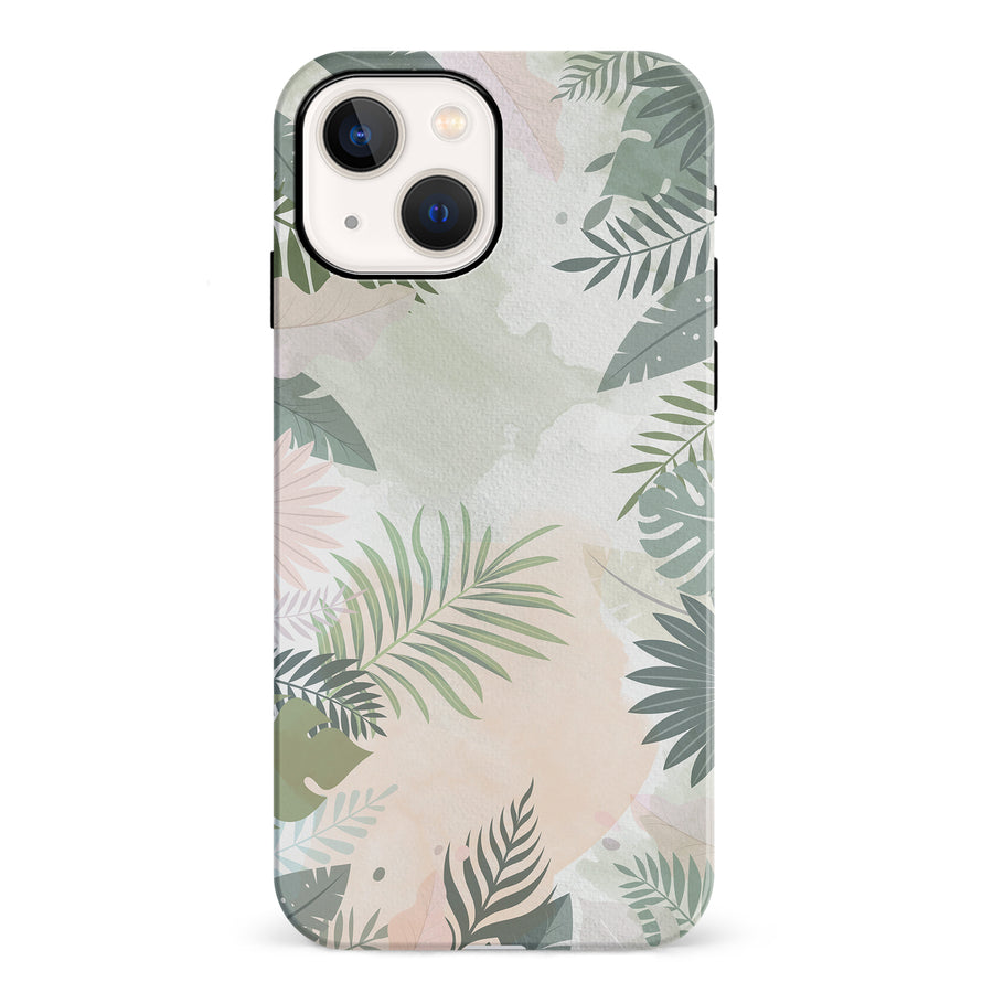 iPhone 13 Tropical Arts Phone Case in Green
