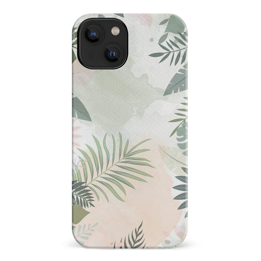 iPhone 14 Tropical Arts Phone Case in Green