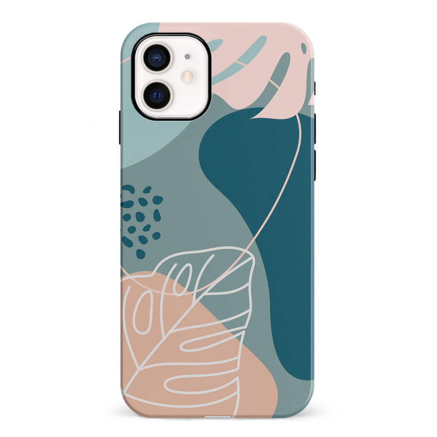 iPhone 12 Mini Tropical Arts Phone Case in Blue