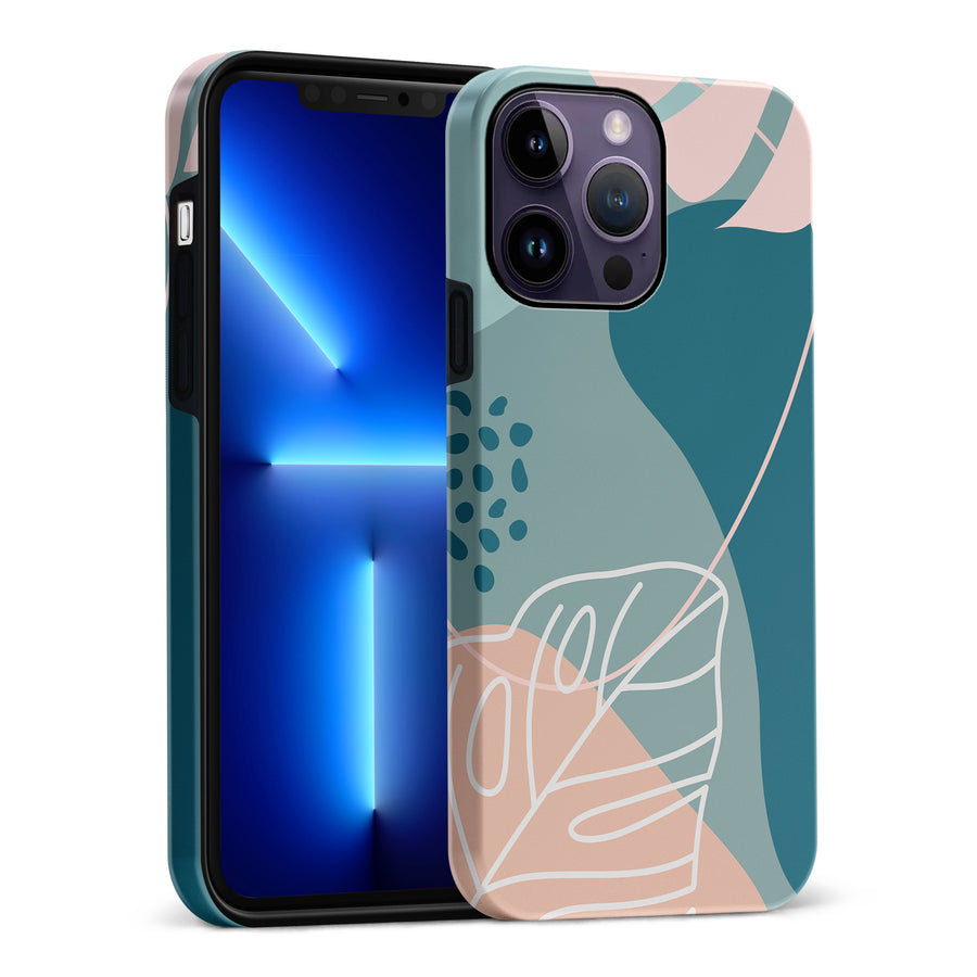 iPhone 14 Pro Max Tropical Arts Phone Case in Blue