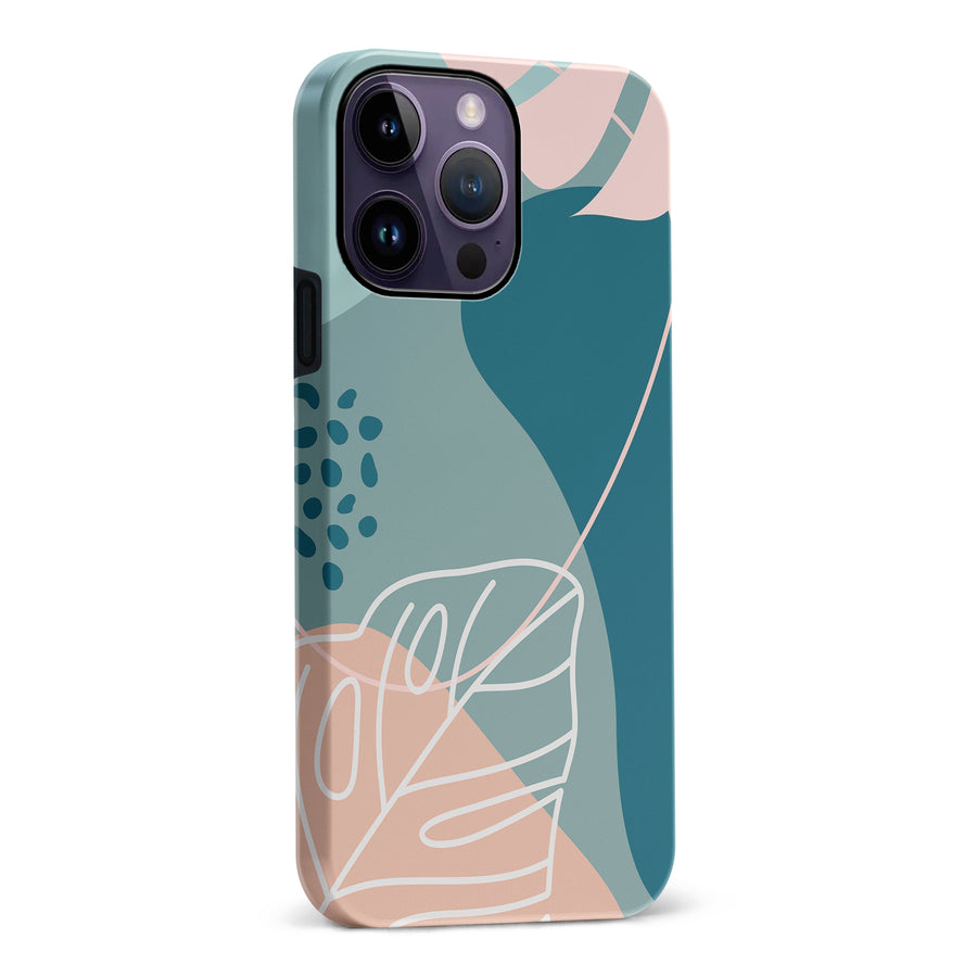 iPhone 14 Pro Max Tropical Arts Phone Case in Blue
