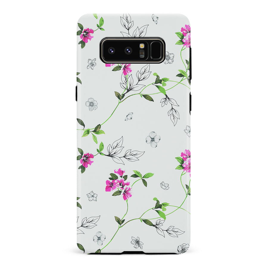Samsung Galaxy Note 8 Bougainvillea  Phone Case in White