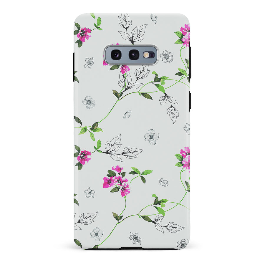 Samsung Galaxy S10e Bougainvillea  Phone Case in White