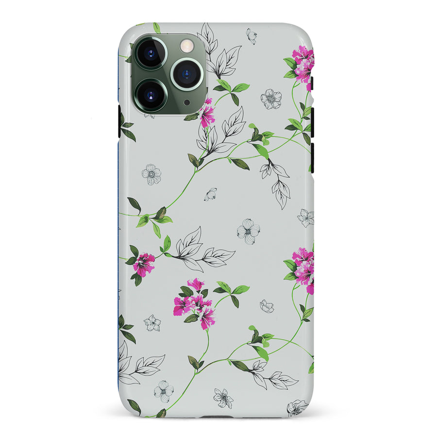 iPhone 11 Pro Bougainvillea  Phone Case in White