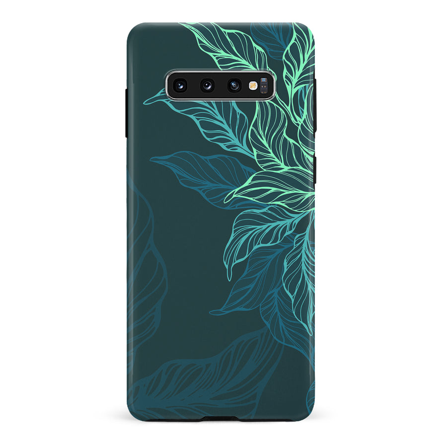 Samsung Galaxy S10 Tropical Phone Case in Green