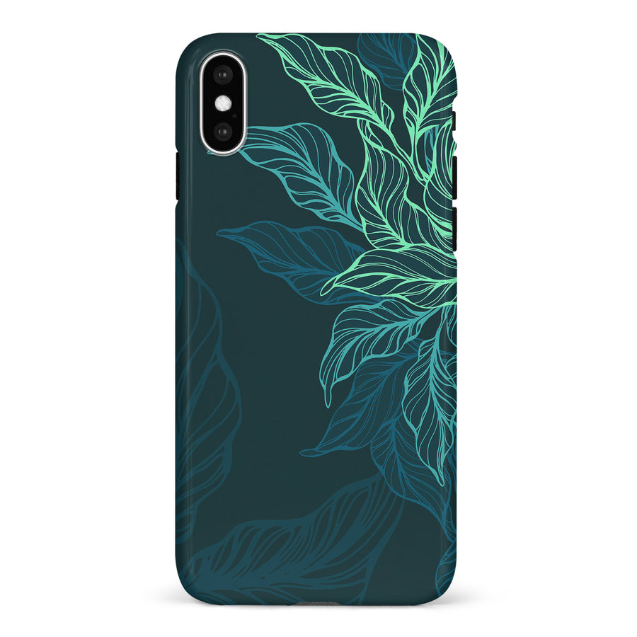 iPhone X/XS Tropical Phone Case in Green