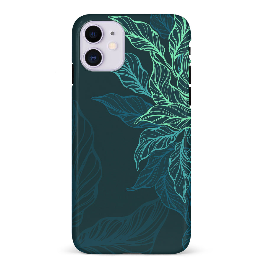iPhone 11 Tropical Phone Case in Green