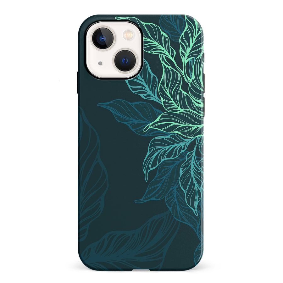 iPhone 13 Tropical Phone Case in Green