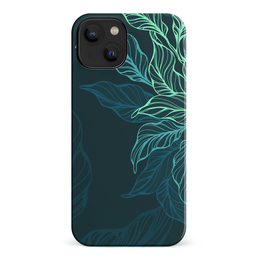 iPhone 14 Tropical Phone Case in Green