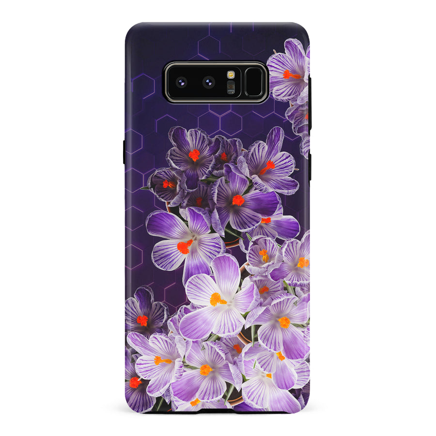 Samsung Galaxy Note 8 Crocus Phone Case in Purple