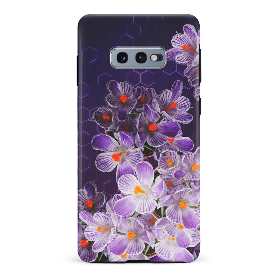 Samsung Galaxy S10e Crocus Phone Case in Purple