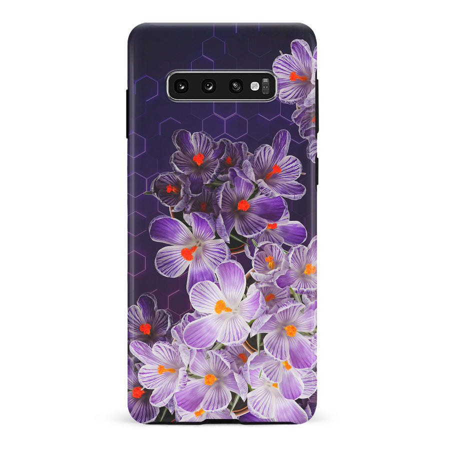 Samsung Galaxy S10 Plus Crocus Phone Case in Purple