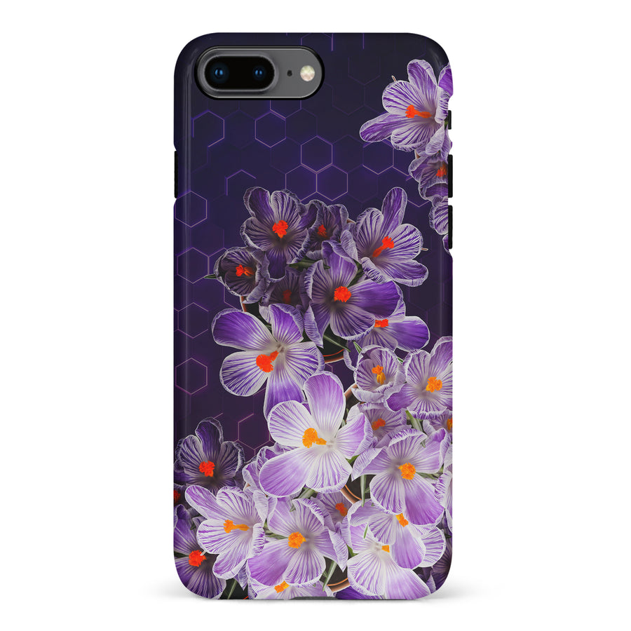 iPhone 8 Plus Crocus Phone Case in Purple