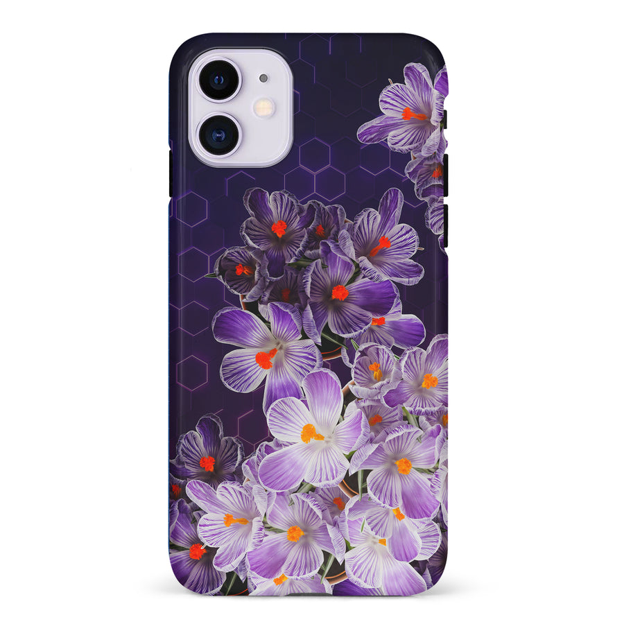 iPhone 11 Crocus Phone Case in Purple