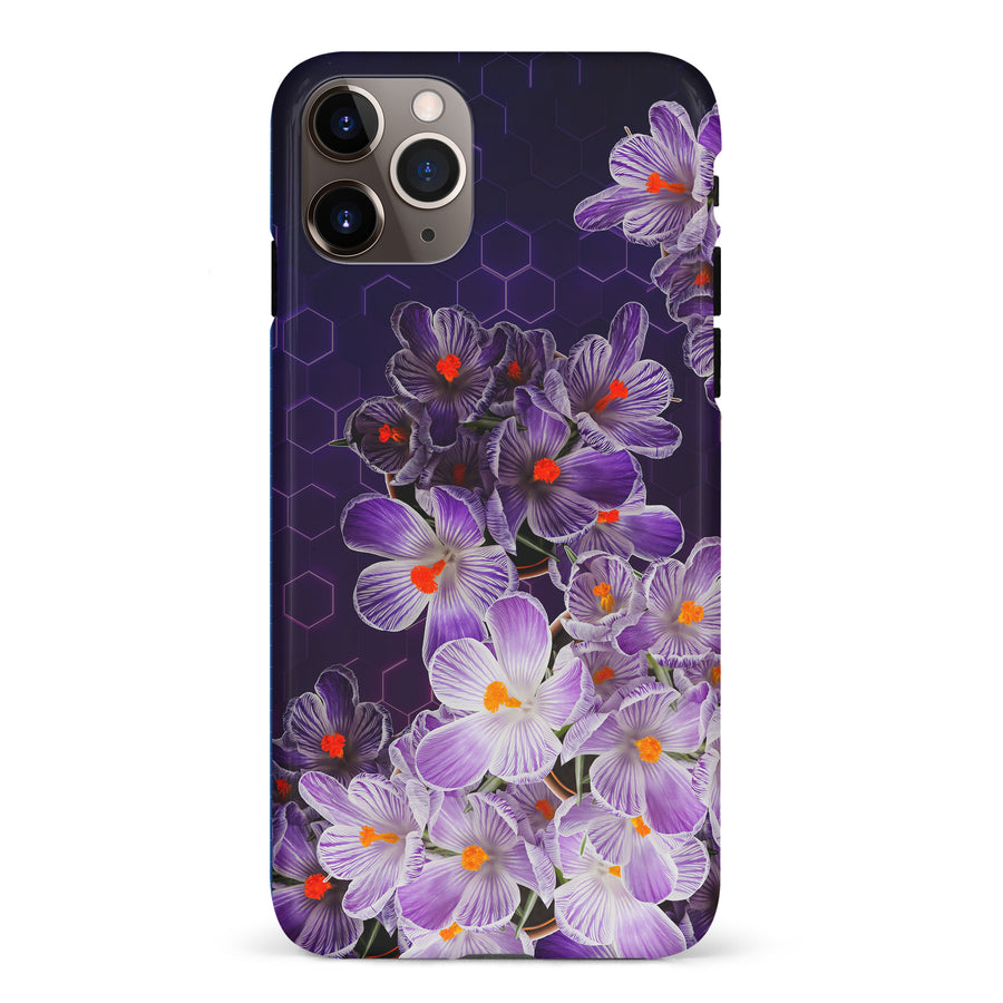 iPhone 11 Pro Max Crocus Phone Case in Purple