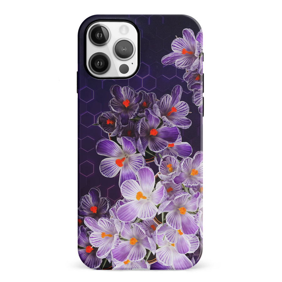 iPhone 12 Crocus Phone Case in Purple