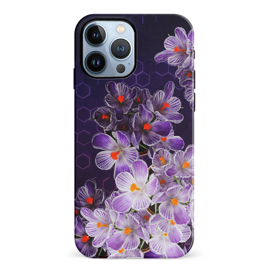 iPhone 12 Pro Crocus Phone Case in Purple