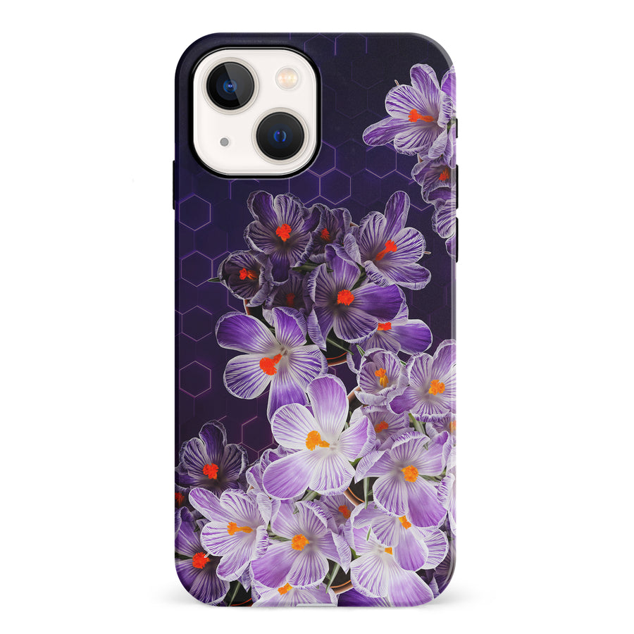 iPhone 13 Mini Crocus Phone Case in Purple