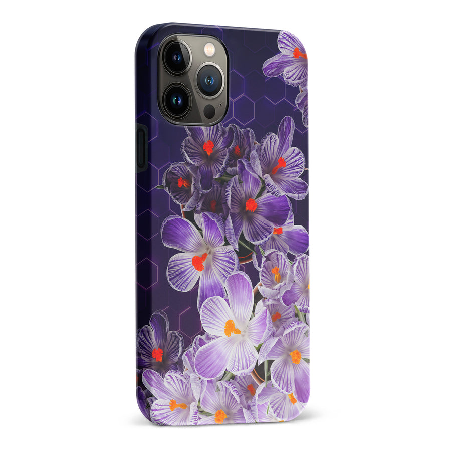 iPhone 13 Pro Max Crocus Phone Case in Purple