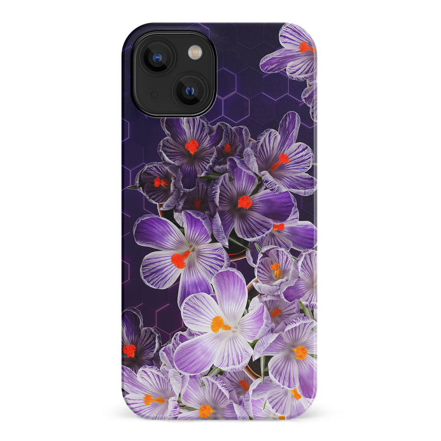 iPhone 14 Crocus Phone Case in Purple