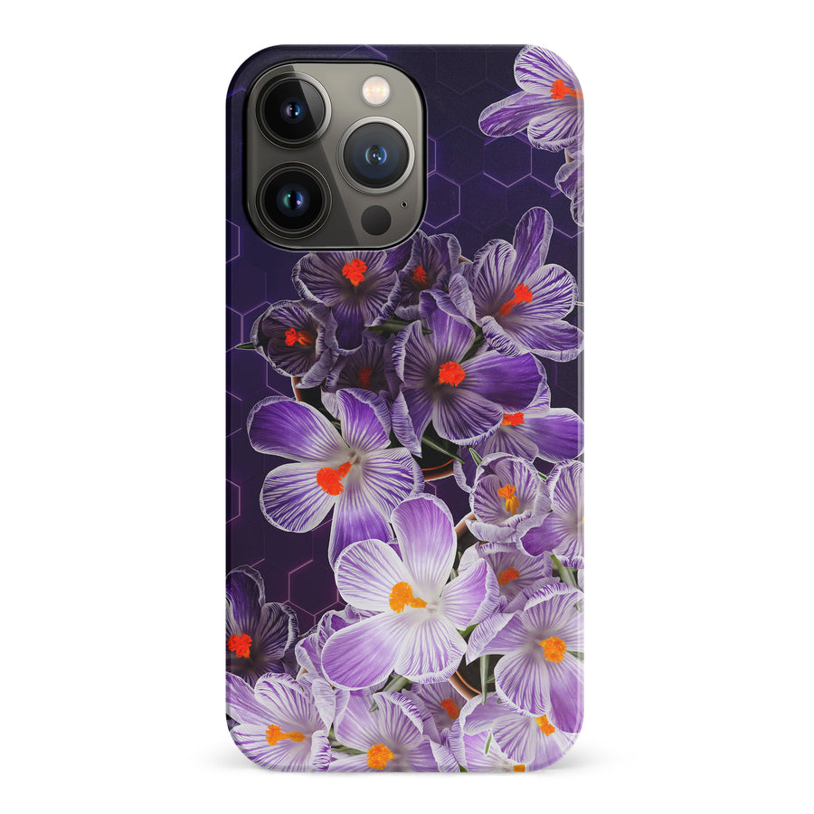 iPhone 14 Pro Crocus Phone Case in Purple