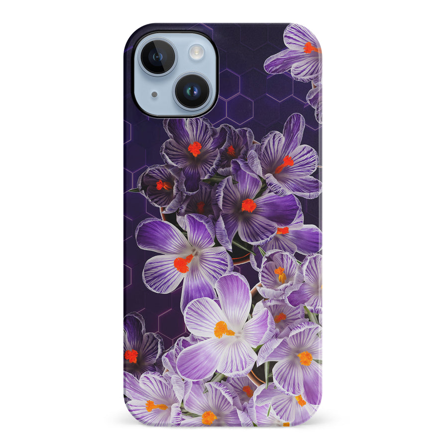 iPhone 14 Plus Crocus Phone Case in Purple