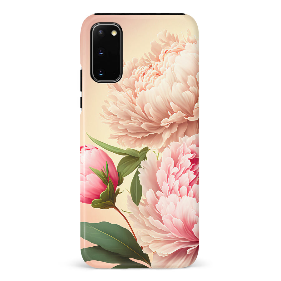 Samsung Galaxy S20 Peonies Phone Case in Pink