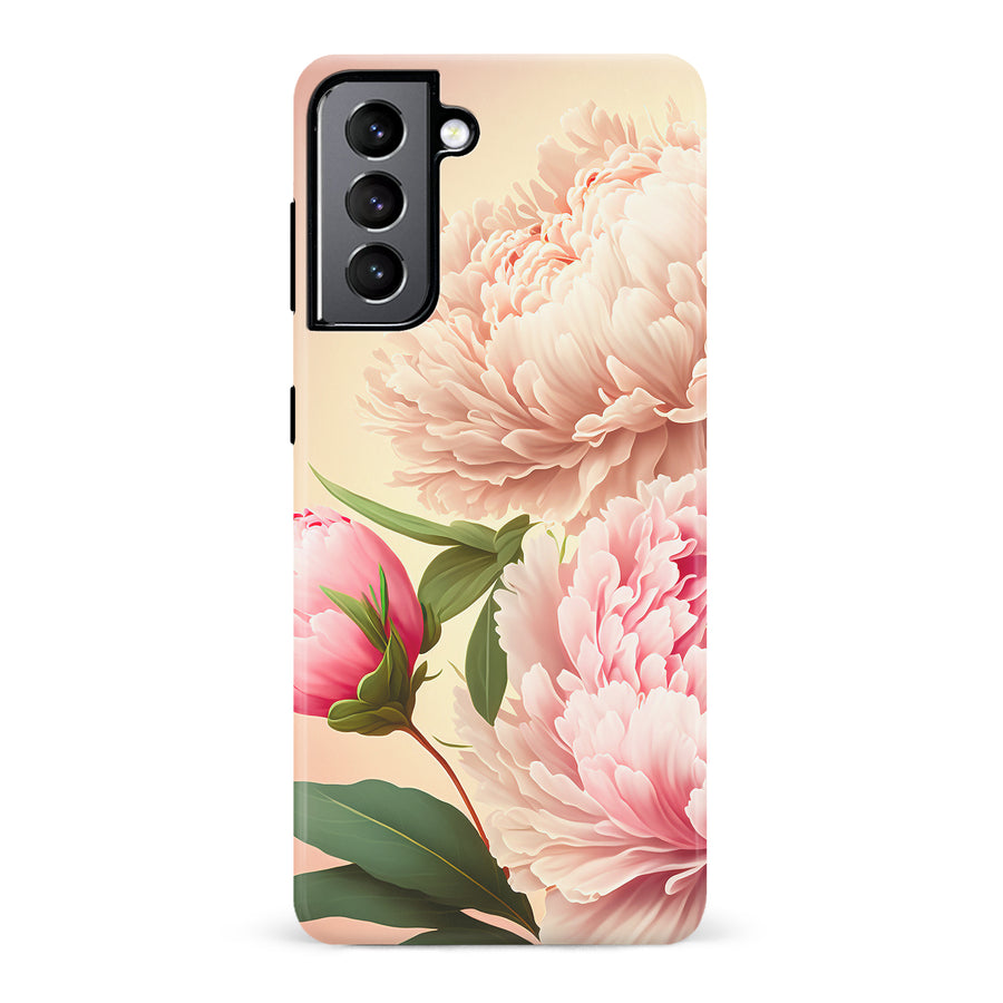 Samsung Galaxy S22 Peonies Phone Case in Pink