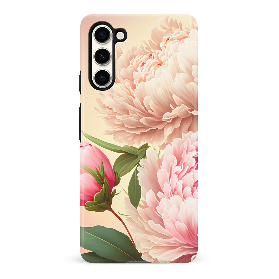 Samsung S23 Pink Peonies Floral Phone Case