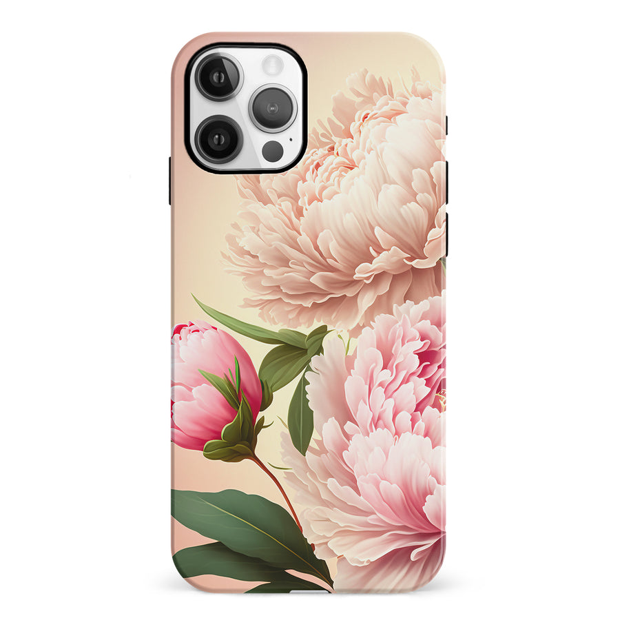 iPhone 12 Peonies Phone Case in Pink
