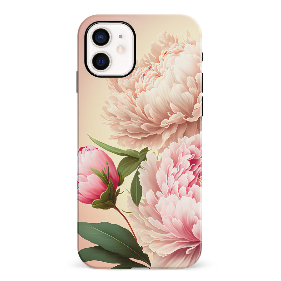 iPhone 12 Mini Peonies Phone Case in Pink
