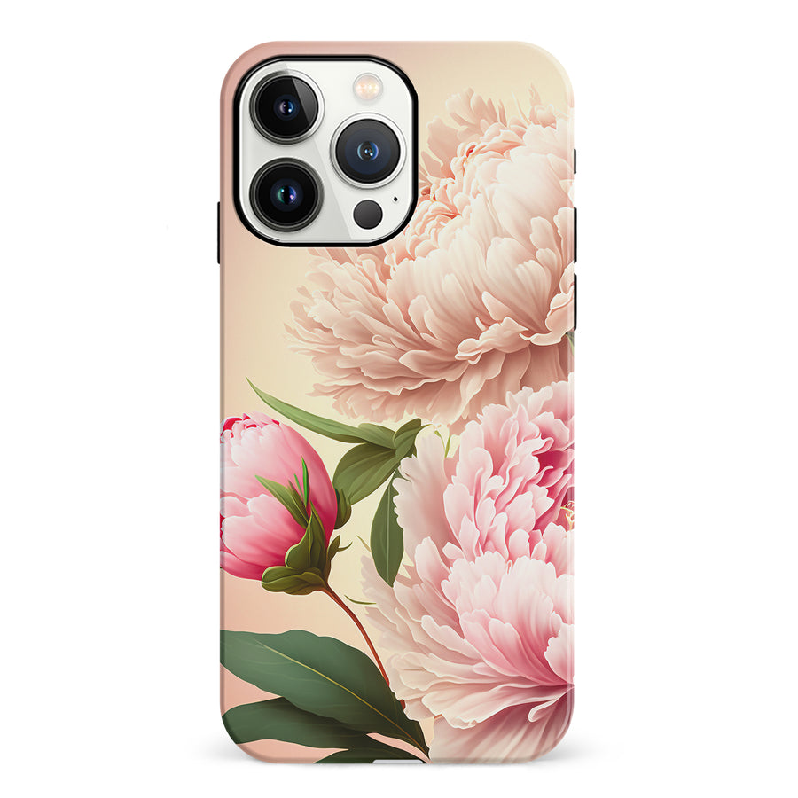 iPhone 13 Pro Peonies Phone Case in Pink