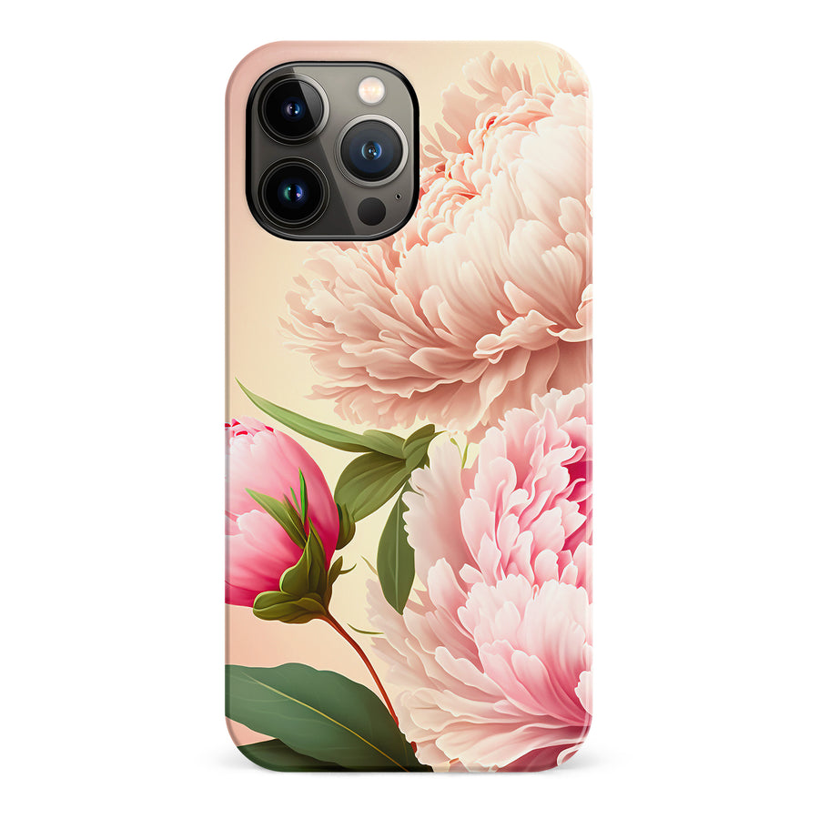 iPhone 13 Pro Max Peonies Phone Case in Pink