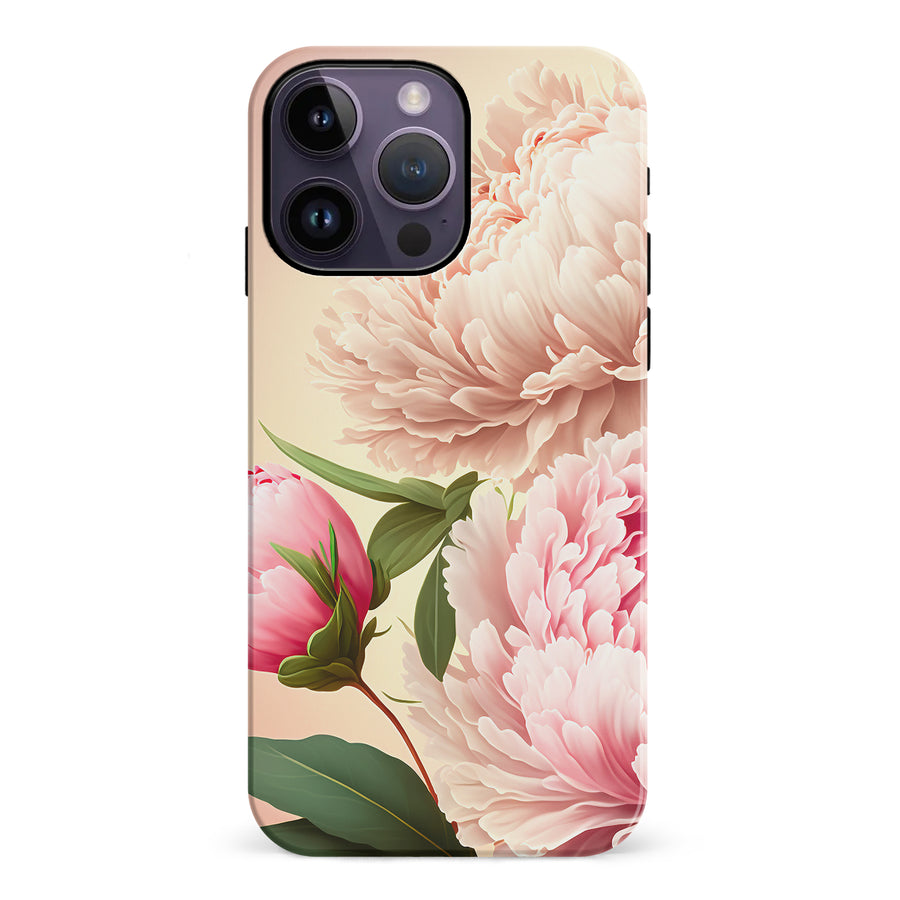 iPhone 14 Pro Max Peonies Phone Case in Pink