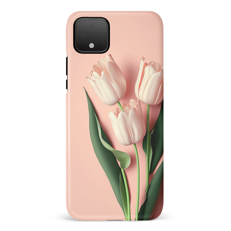 Google Pixel 4 Floral Phone Case in Pink