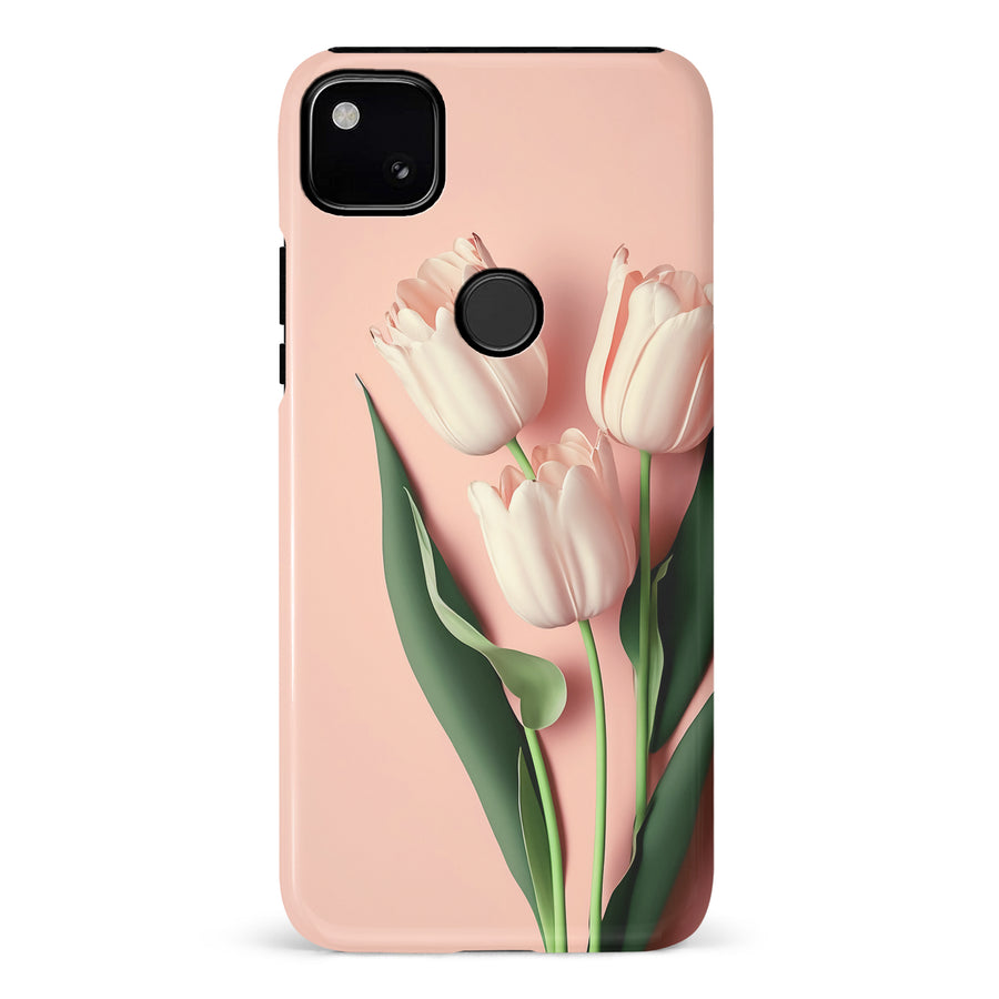 Google Pixel 4A Floral Phone Case in Pink