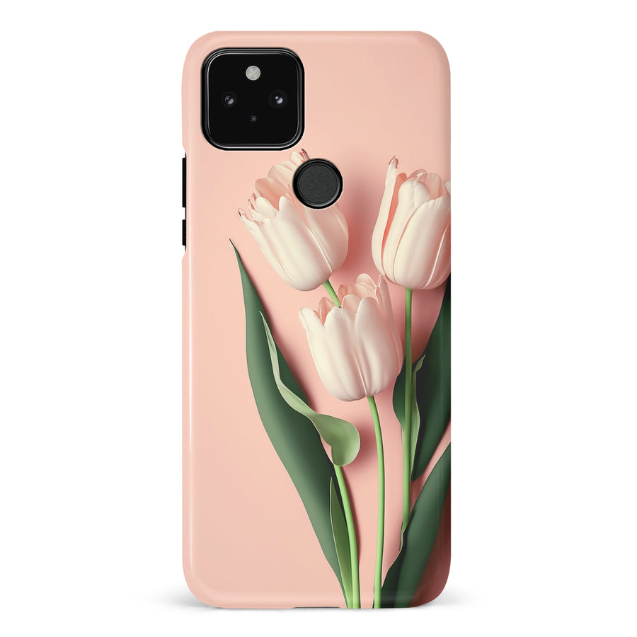 Google Pixel 5 Floral Phone Case in Pink