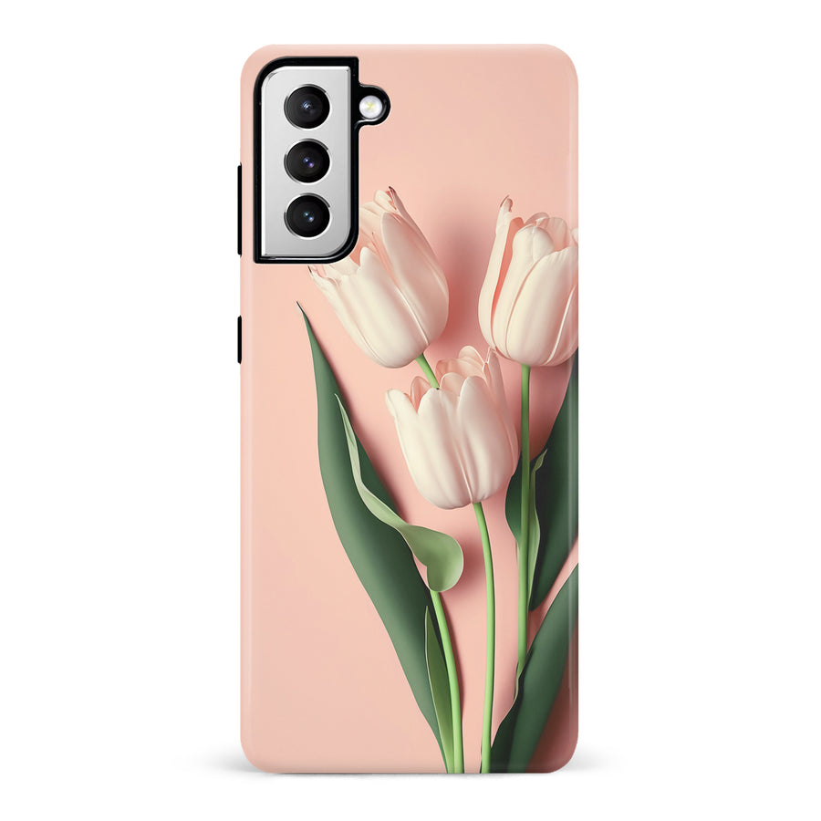 Samsung Galaxy S21 Floral Phone Case in Pink