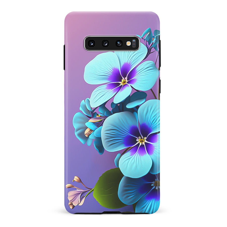 Samsung Galaxy S10 Pansy Floral Phone Case