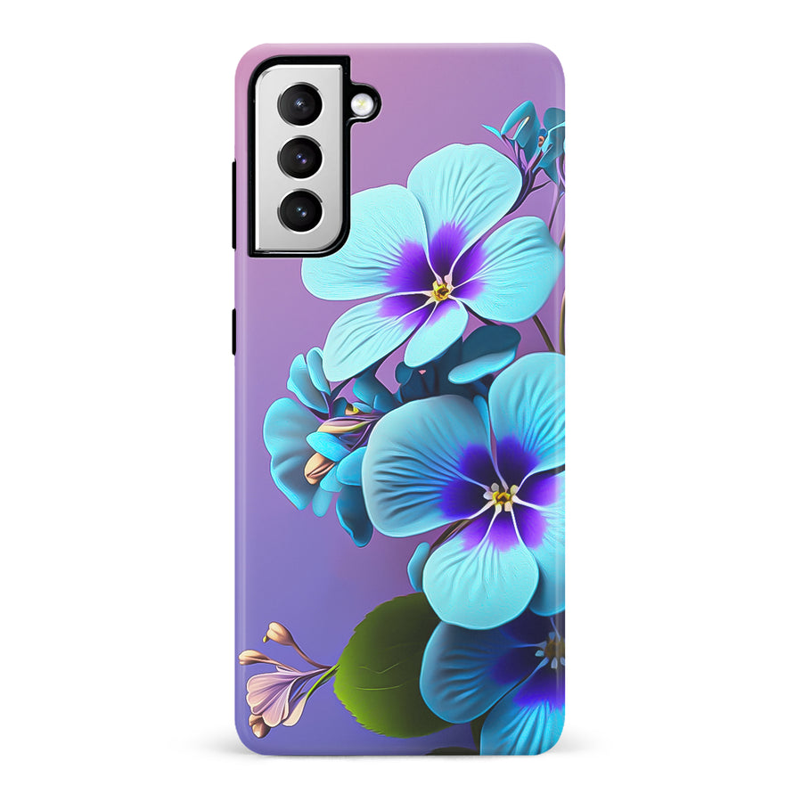 Samsung Galaxy S21 Pansy Floral Phone Case