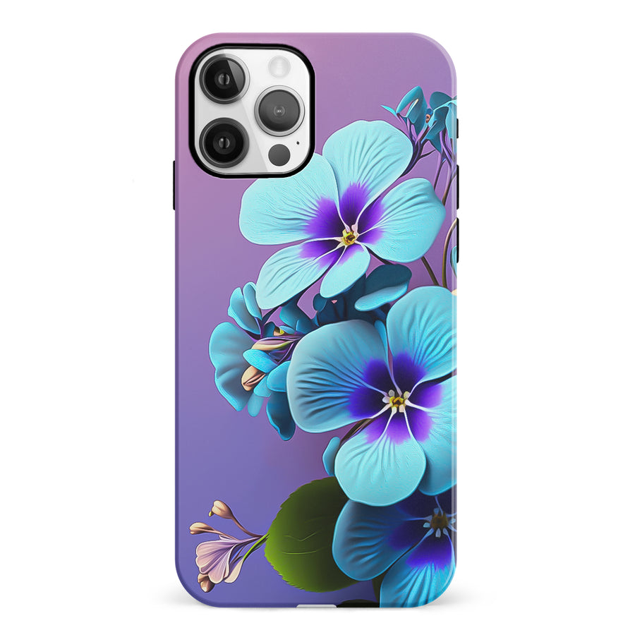 iPhone 12 Pansy Floral Phone Case