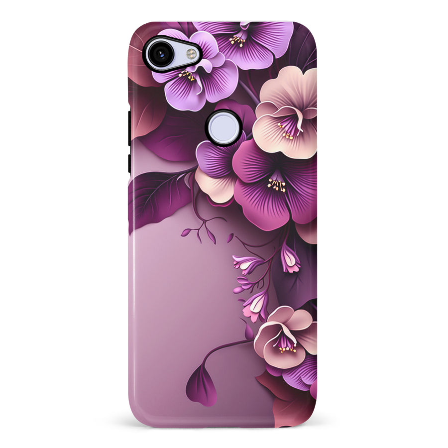 Google Pixel 3A Hibiscus Phone Case in Purple