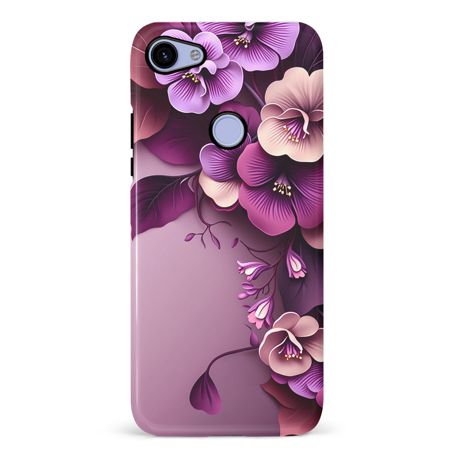 Google Pixel 3A XL Hibiscus Phone Case in Purple