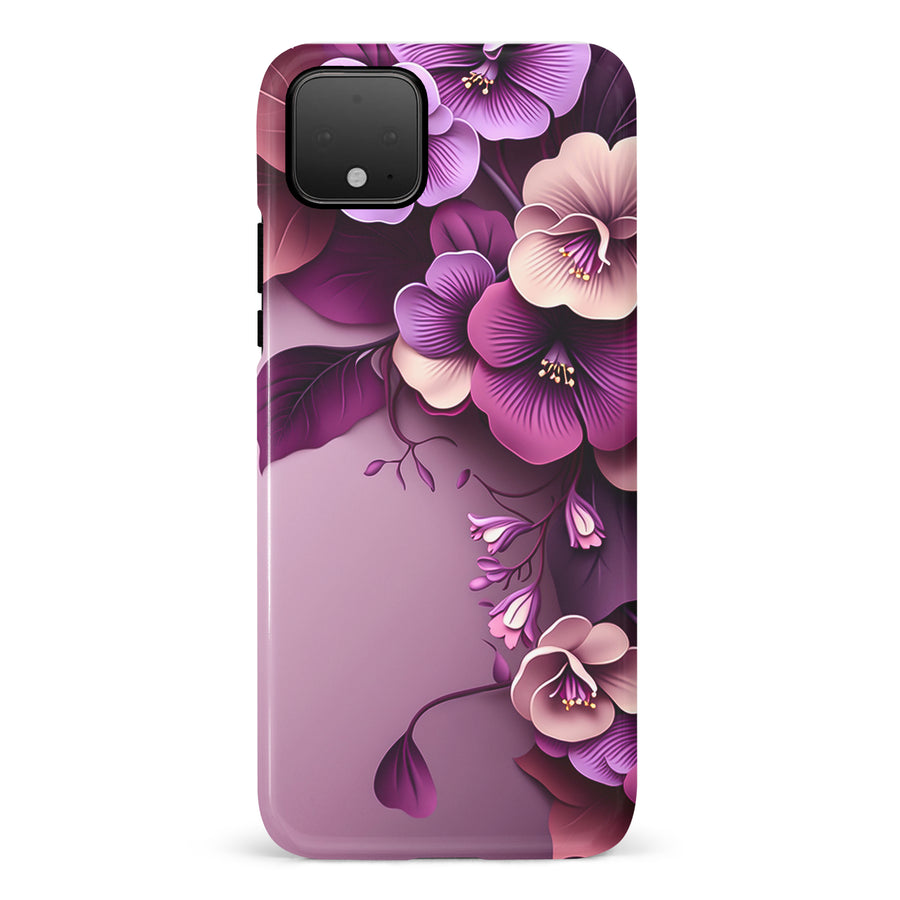Google Pixel 4 Hibiscus Phone Case in Purple