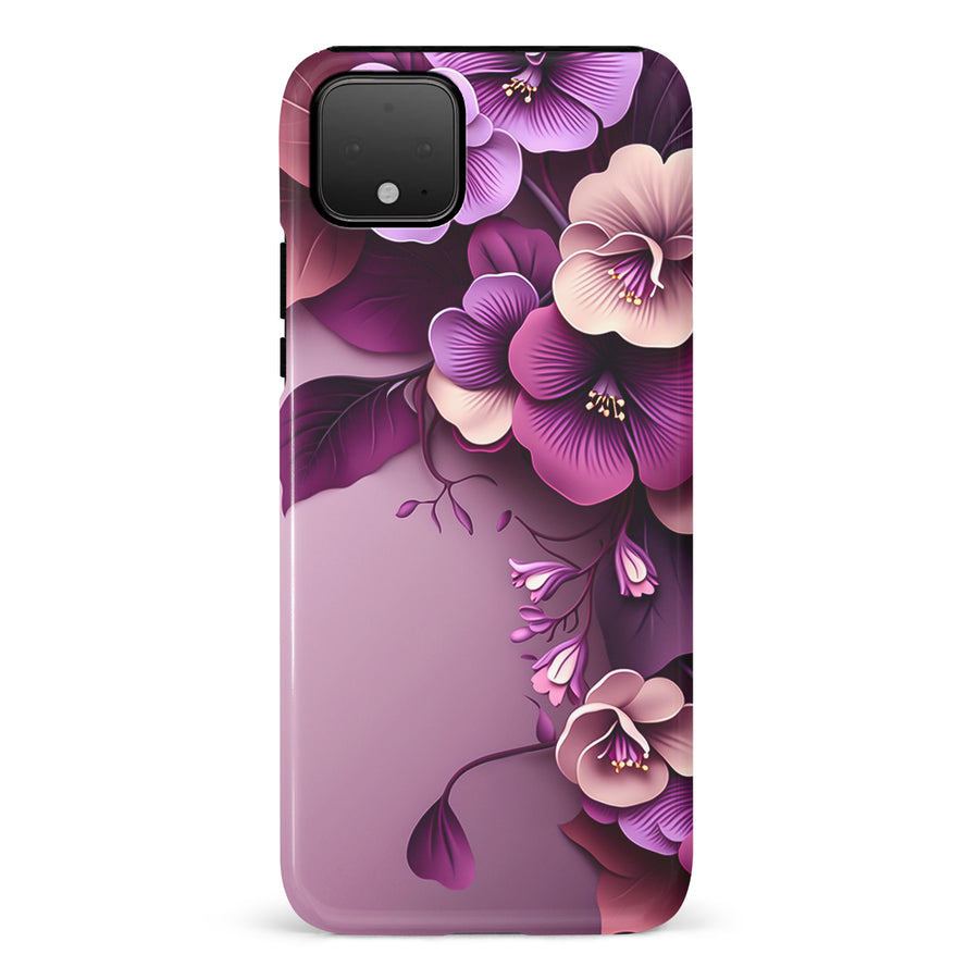 Google Pixel 4 XL Hibiscus Phone Case in Purple