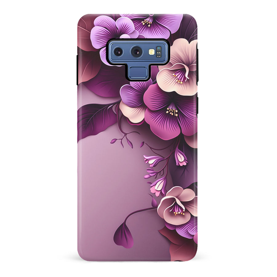 Samsung Galaxy Note 9 Hibiscus Phone Case in Purple